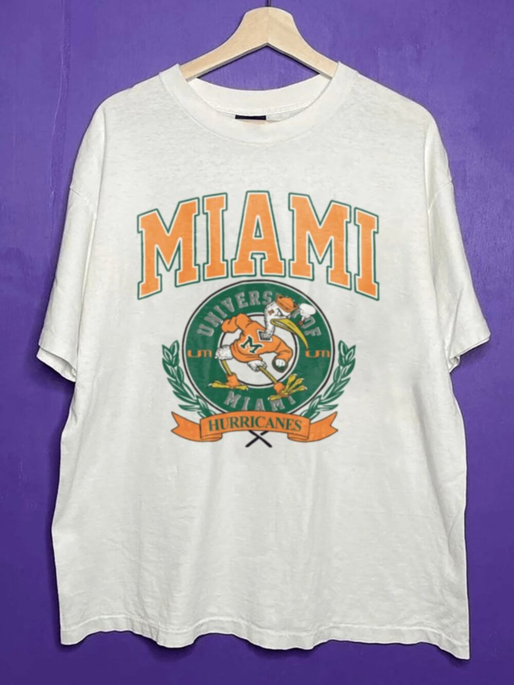 Vintage Miami Hurricanes Football NCAA Logo Shirt, University of Miami Shirt Tee